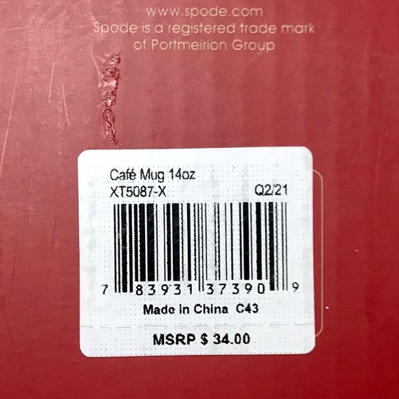 SPODE Christmas Tree Cafe Mug ~ New In Box Cocoa Coffee Tea Mug 14 Oz. - Picture 12 of 13